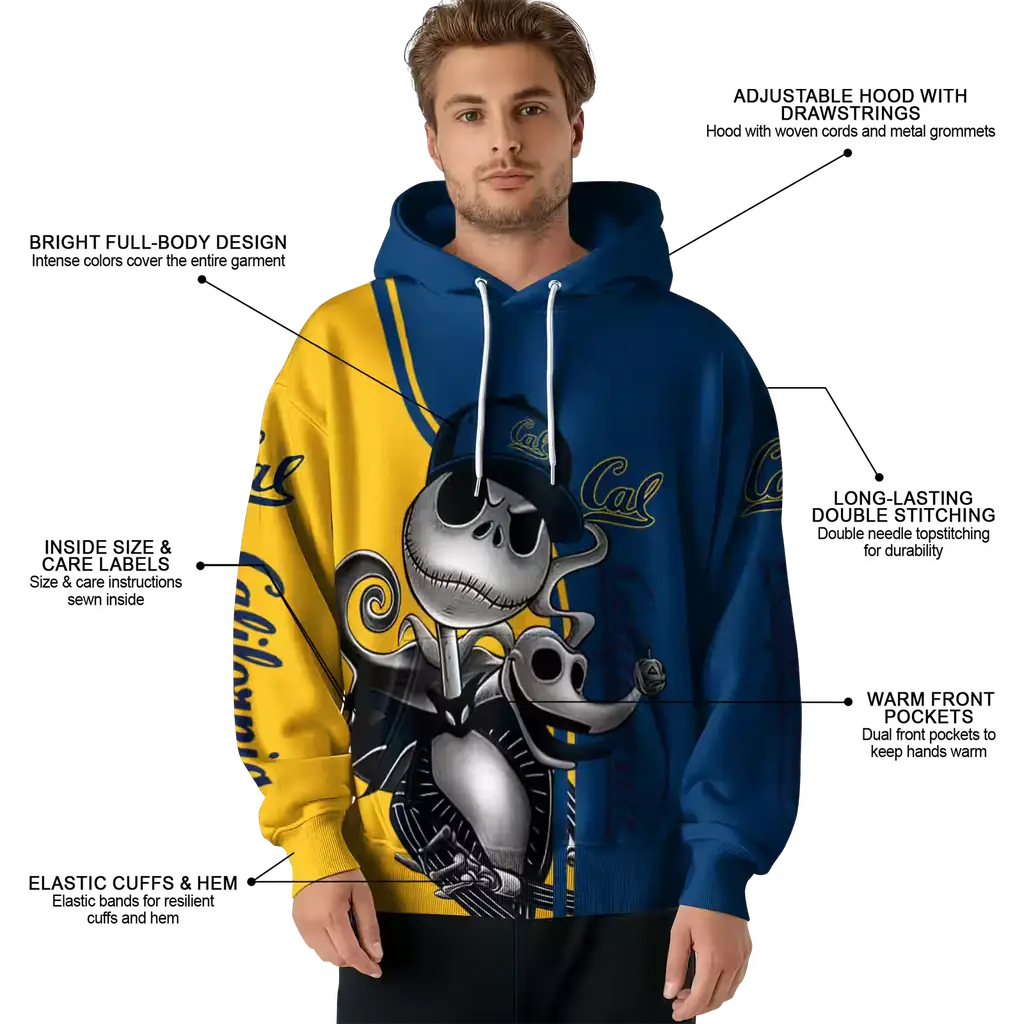 california golden bears jack skellington blue hoodie latest model california golden bears jack skellington blue hoodie latest model