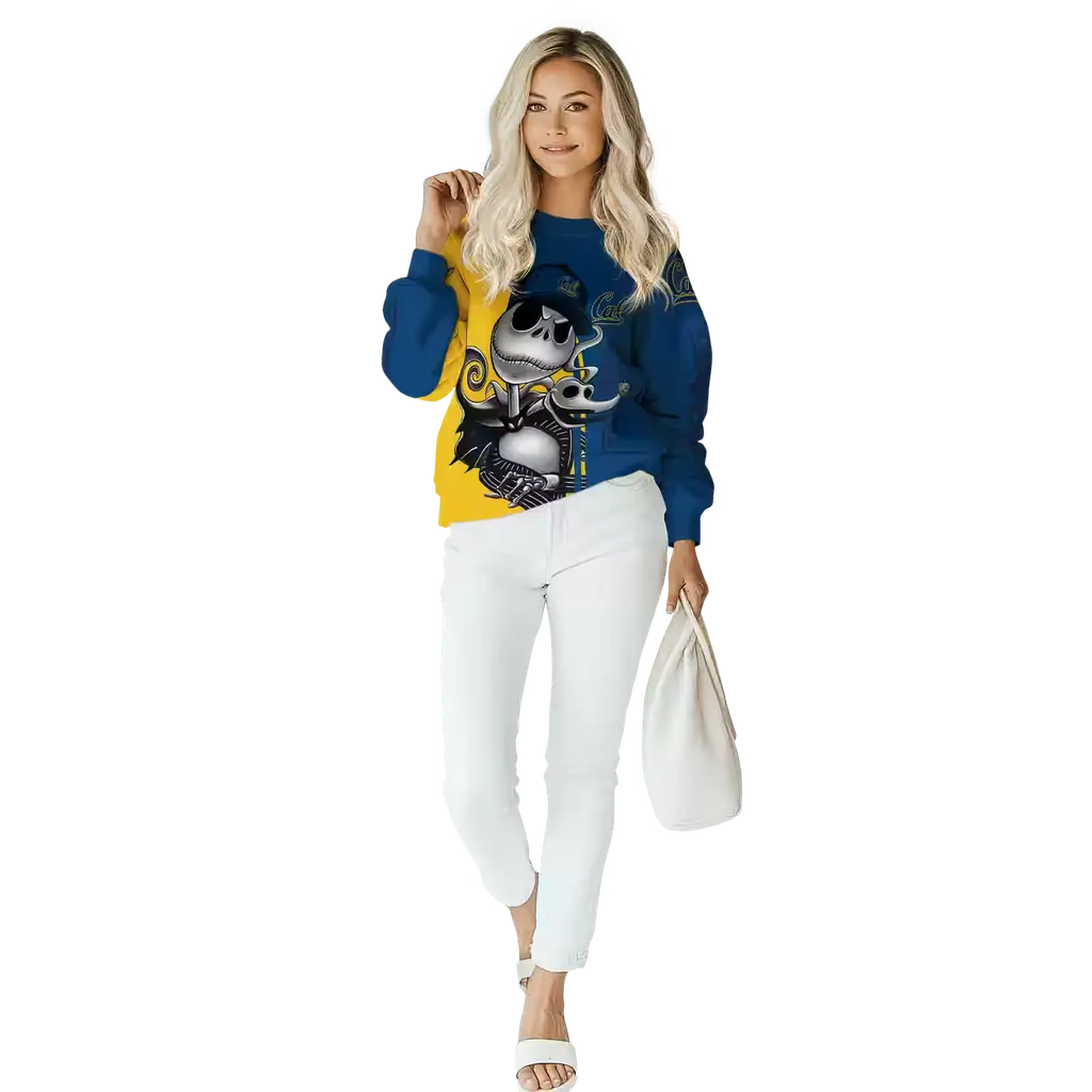 california golden bears jack skellington blue hoodie trendy california golden bears jack skellington blue hoodie trendy