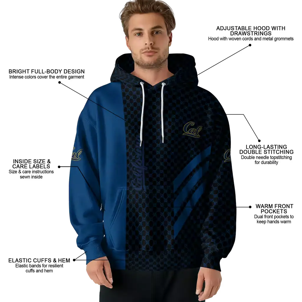 california golden bears monogram pattern blue hoodie latest model california golden bears monogram pattern blue hoodie latest model