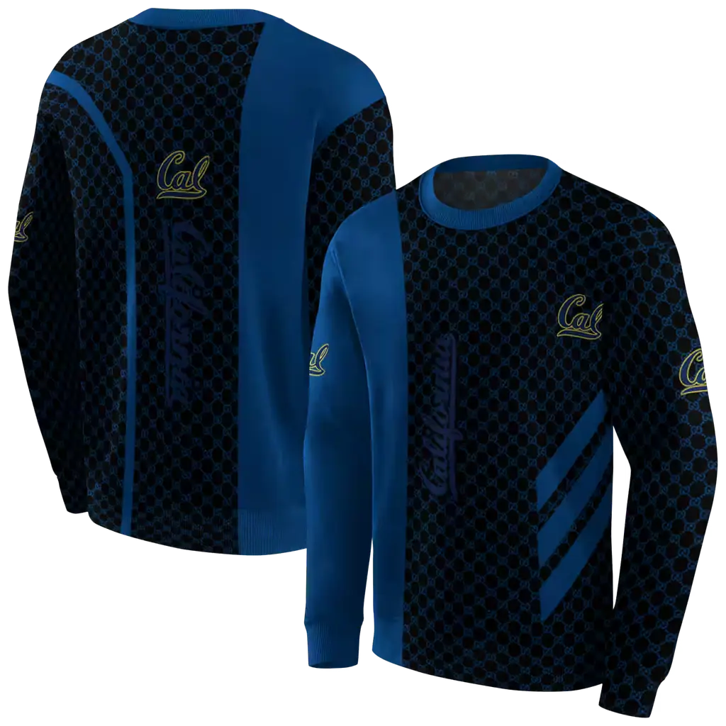 california golden bears monogram pattern blue hoodie premium grade california golden bears monogram pattern blue hoodie premium grade