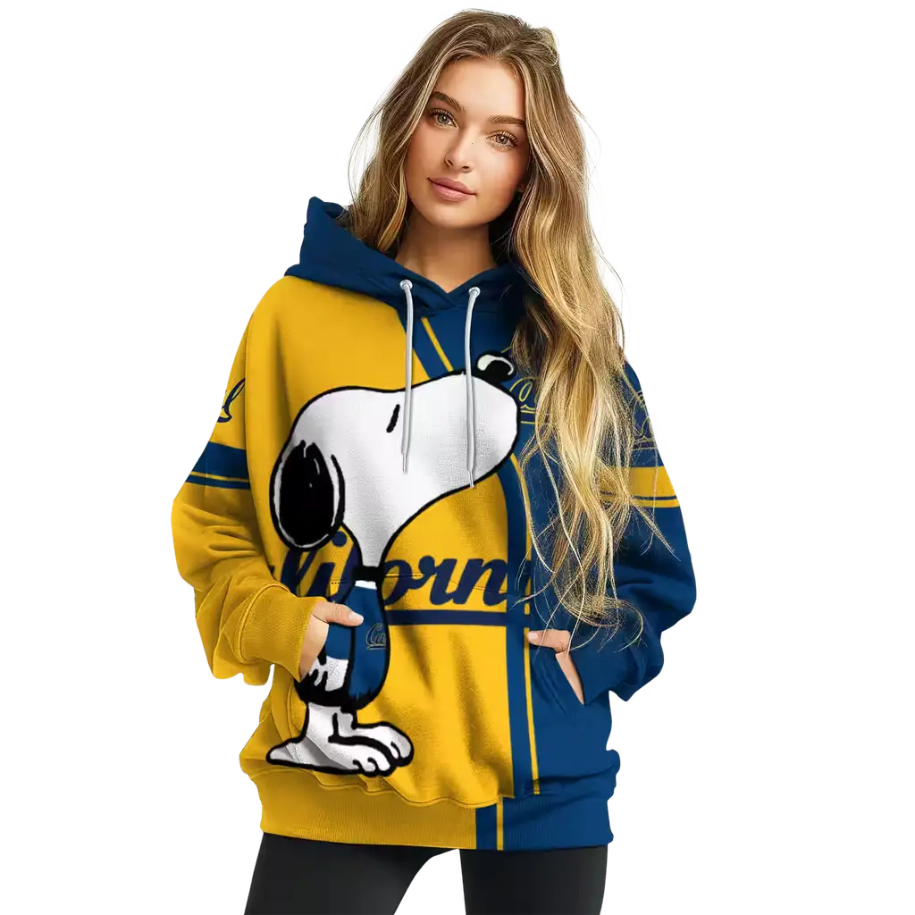 california golden bears playful snoopy blue hoodie high quality california golden bears playful snoopy blue hoodie high quality
