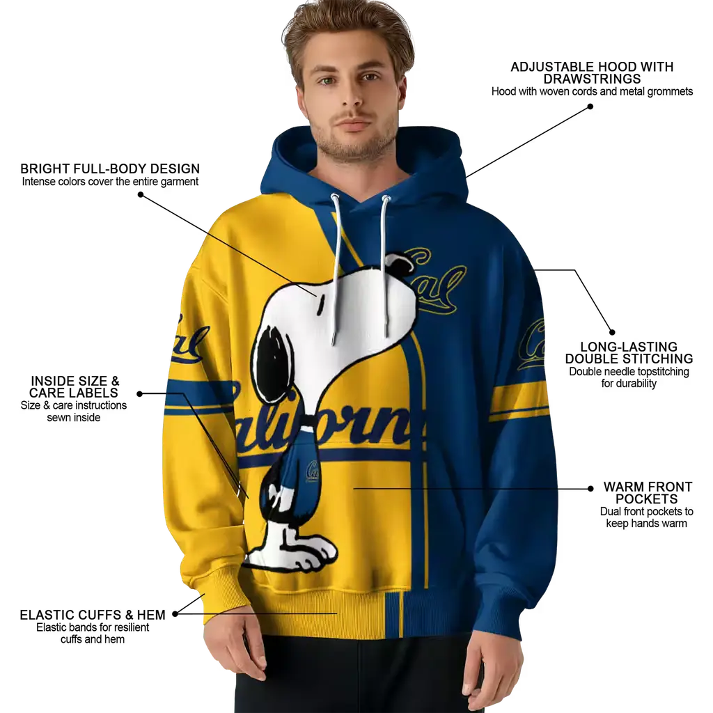 california golden bears playful snoopy blue hoodie latest model california golden bears playful snoopy blue hoodie latest model