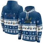 california golden bears reindeer motif blue hoodie best selling
