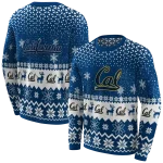 california golden bears reindeer motif blue hoodie best selling