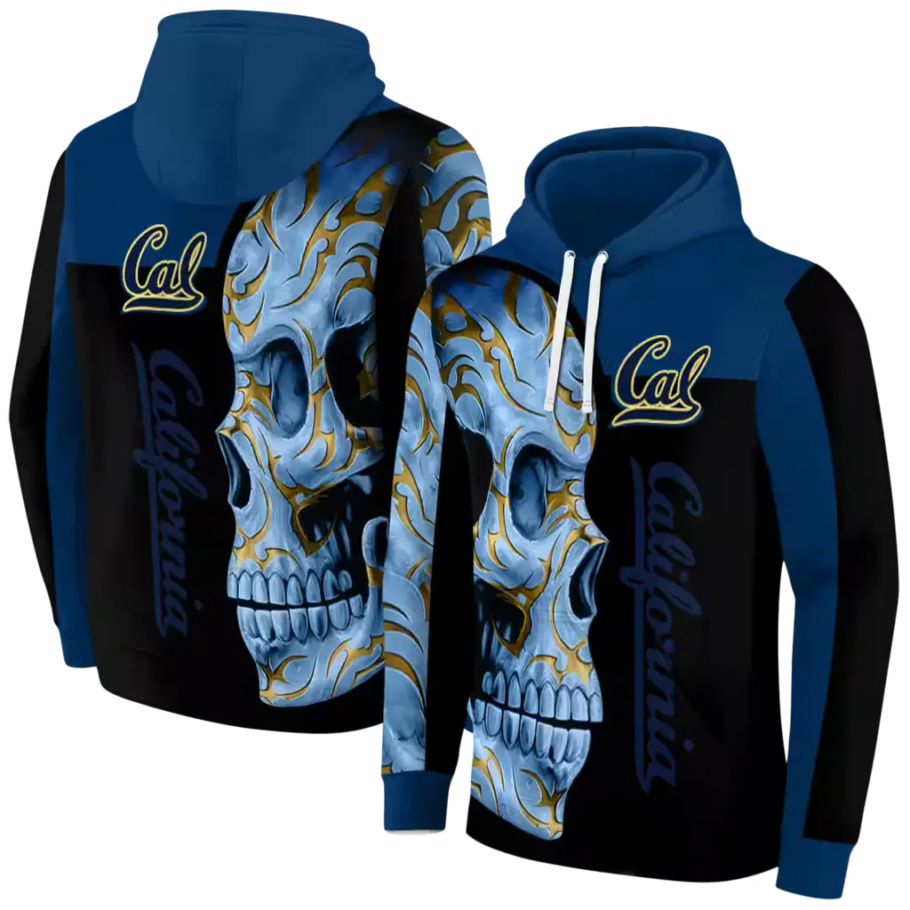 california golden bears skull motif blue black hoodie fashion forward california golden bears skull motif blue black hoodie fashion forward