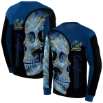 california golden bears skull motif blue black hoodie best selling