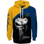 california golden bears skull punisher gold black hoodie best selling