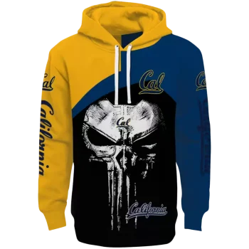 california golden bears skull punisher gold black hoodie best selling