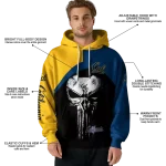 california golden bears skull punisher gold black hoodie best selling
