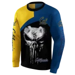 california golden bears skull punisher gold black hoodie best selling