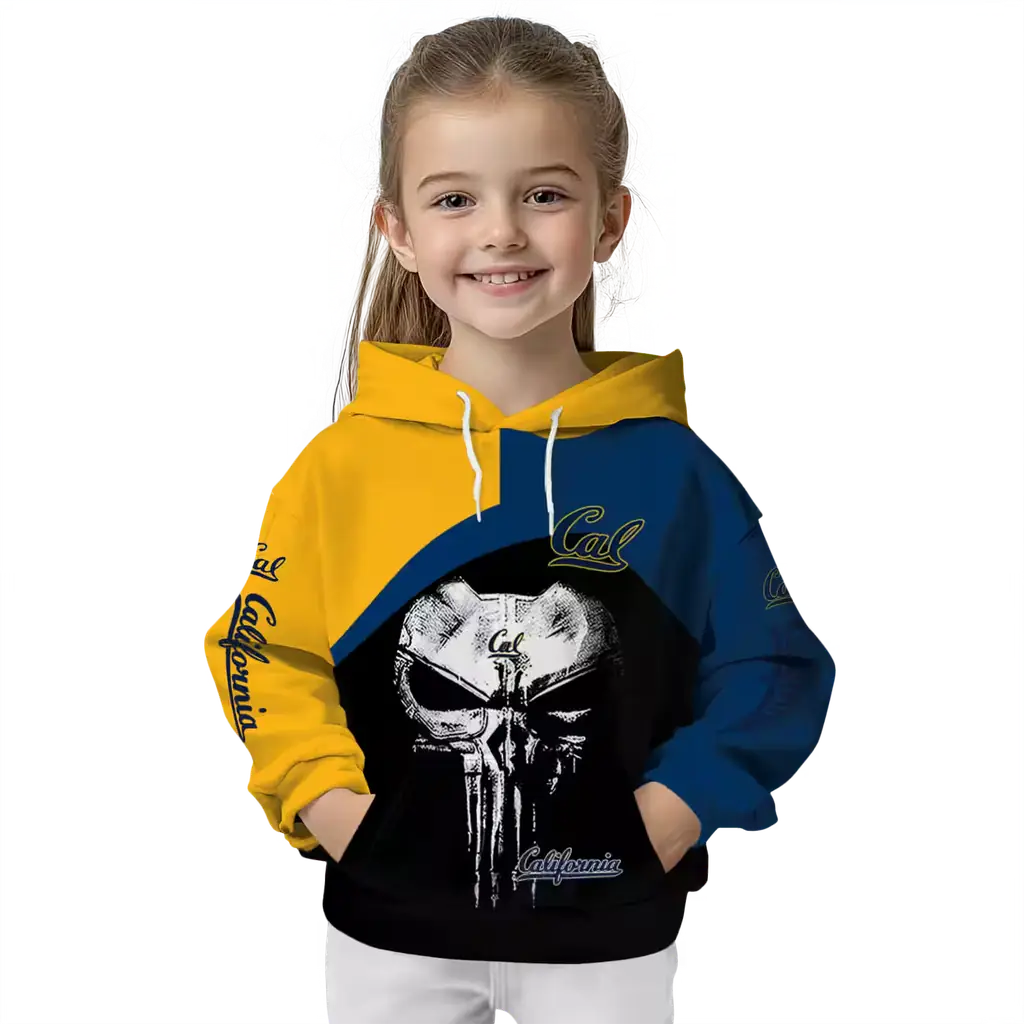 california golden bears skull punisher gold black hoodie top rated california golden bears skull punisher gold black hoodie top rated