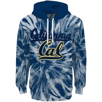 california golden bears tie dye pattern blue hoodie best selling