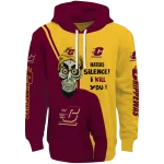 central michigan chippewas achmed skull maroon hoodie best selling