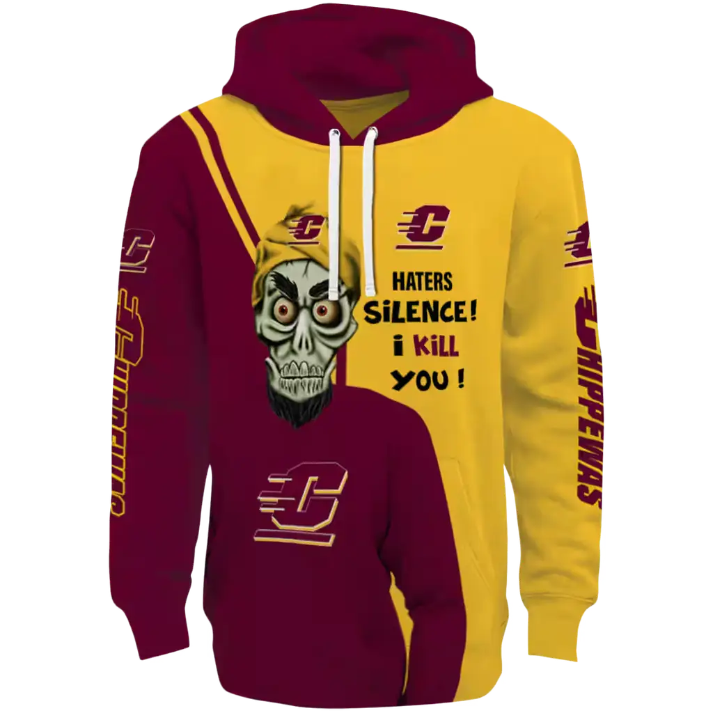 central michigan chippewas achmed skull maroon hoodie best selling central michigan chippewas achmed skull maroon hoodie best selling