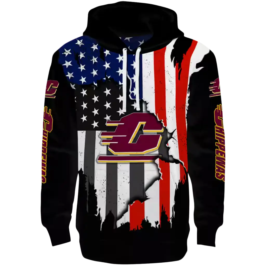 central michigan chippewas american pride black hoodie best selling central michigan chippewas american pride black hoodie best selling