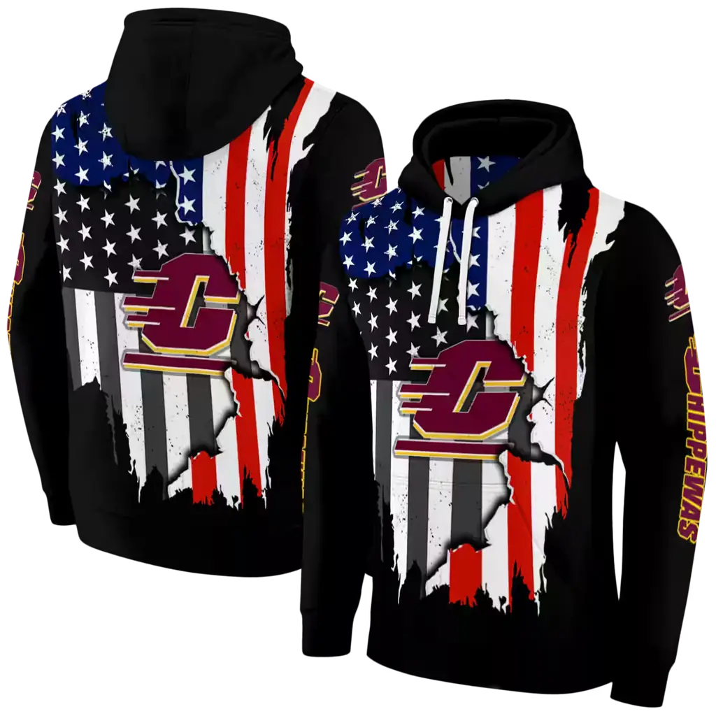central michigan chippewas american pride black hoodie fashion forward central michigan chippewas american pride black hoodie fashion forward