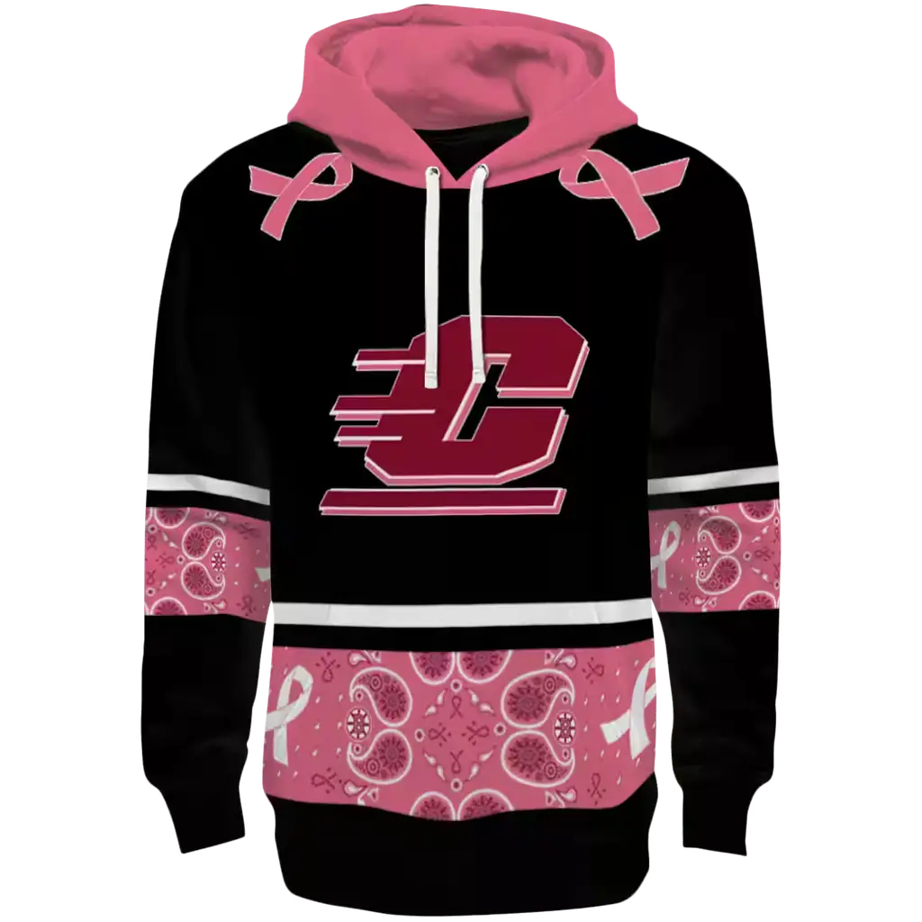 central michigan chippewas awareness ribbon black pink hoodie best selling central michigan chippewas awareness ribbon black pink hoodie best selling
