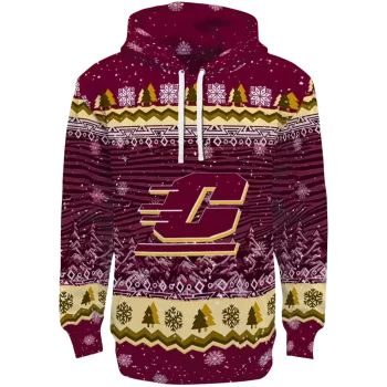 central michigan chippewas christmas trees maroon hoodie best selling