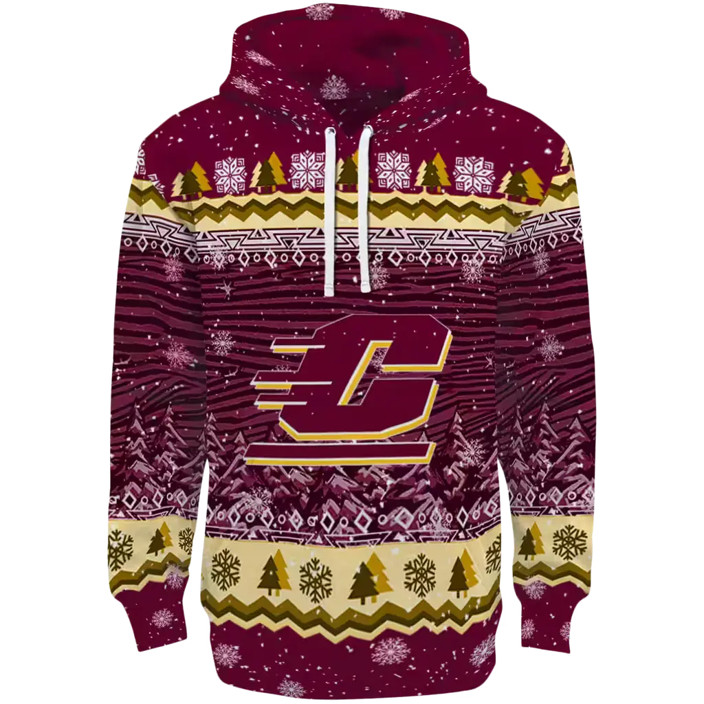 central michigan chippewas christmas trees maroon hoodie best selling central michigan chippewas christmas trees maroon hoodie best selling