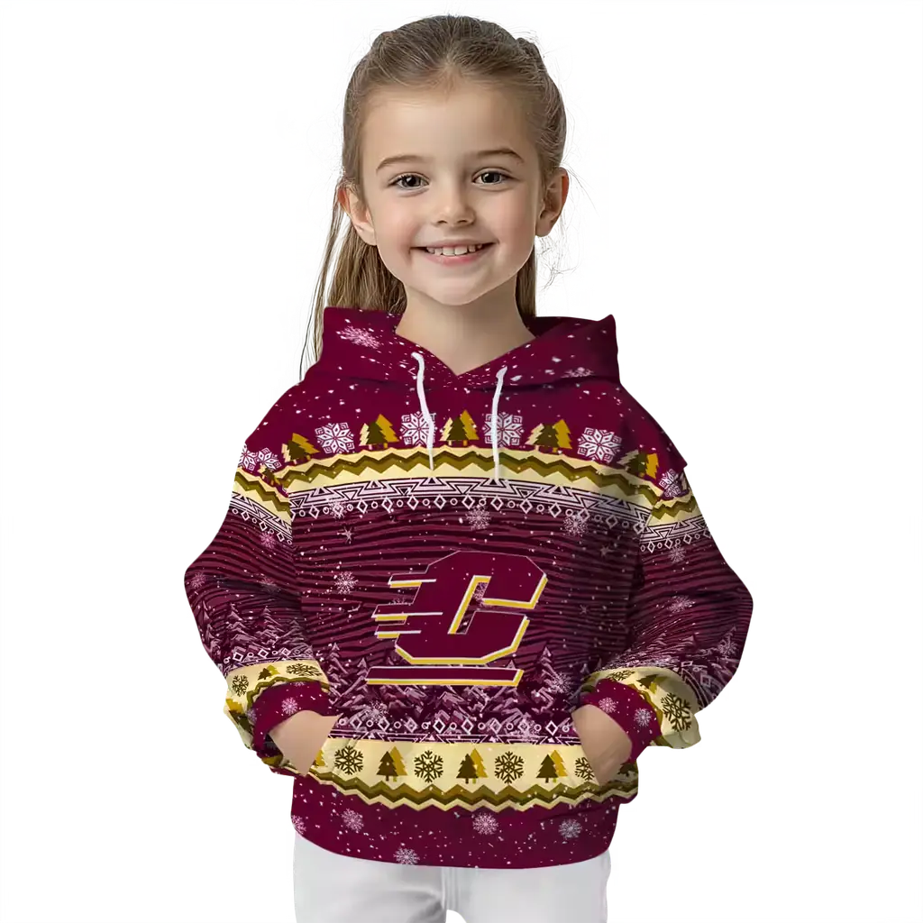 central michigan chippewas christmas trees maroon hoodie top rated central michigan chippewas christmas trees maroon hoodie top rated