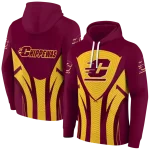 central michigan chippewas concentric lines maroon black hoodie best selling