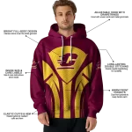 central michigan chippewas concentric lines maroon black hoodie best selling