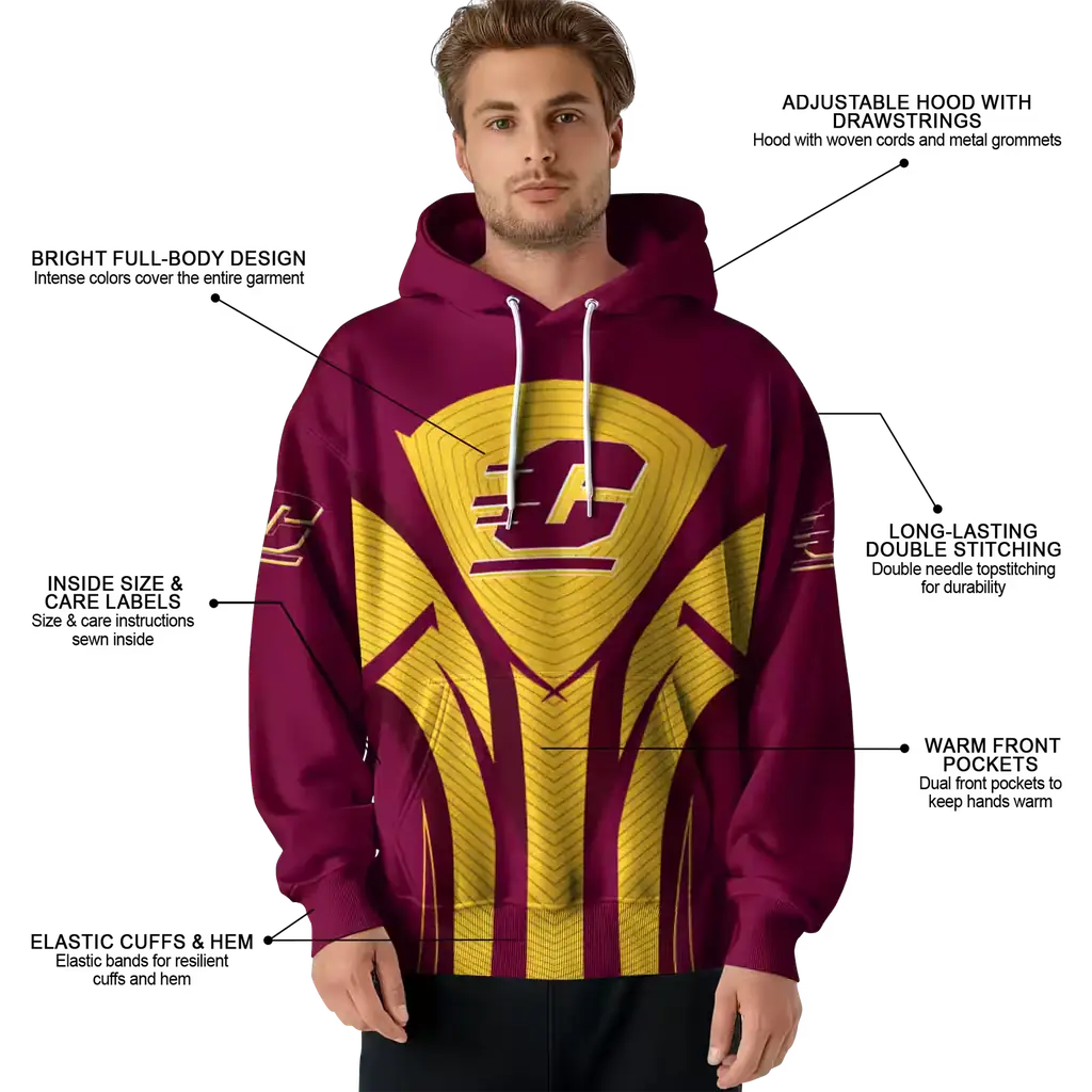 central michigan chippewas concentric lines maroon black hoodie latest model central michigan chippewas concentric lines maroon black hoodie latest model