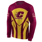 central michigan chippewas concentric lines maroon black hoodie best selling