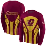 central michigan chippewas concentric lines maroon black hoodie best selling