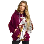 central michigan chippewas dynamic slash maroon white hoodie best selling