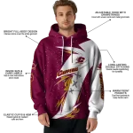 central michigan chippewas dynamic slash maroon white hoodie best selling