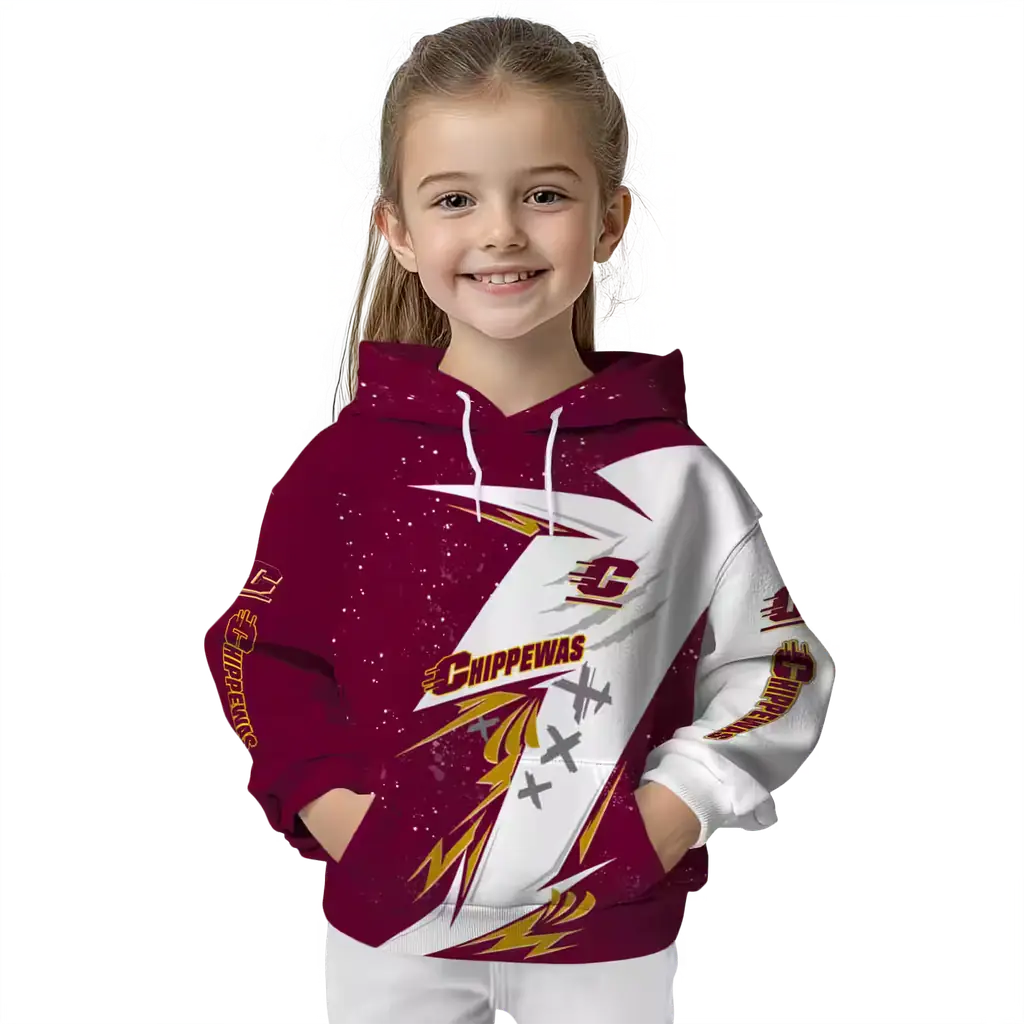 central michigan chippewas dynamic slash maroon white hoodie top rated central michigan chippewas dynamic slash maroon white hoodie top rated