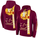 central michigan chippewas football heartbeat maroon hoodie best selling