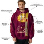 central michigan chippewas football heartbeat maroon hoodie best selling