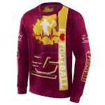 central michigan chippewas football heartbeat maroon hoodie best selling
