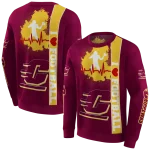 central michigan chippewas football heartbeat maroon hoodie best selling