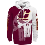 central michigan chippewas graphic punisher maroon white hoodie best selling