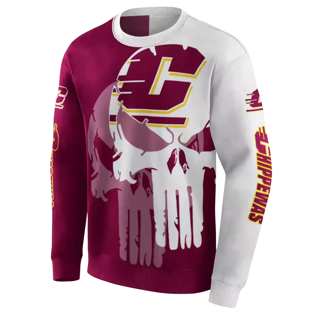 central michigan chippewas graphic punisher maroon white hoodie new arrival central michigan chippewas graphic punisher maroon white hoodie new arrival