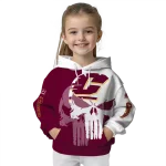 central michigan chippewas graphic punisher maroon white hoodie best selling