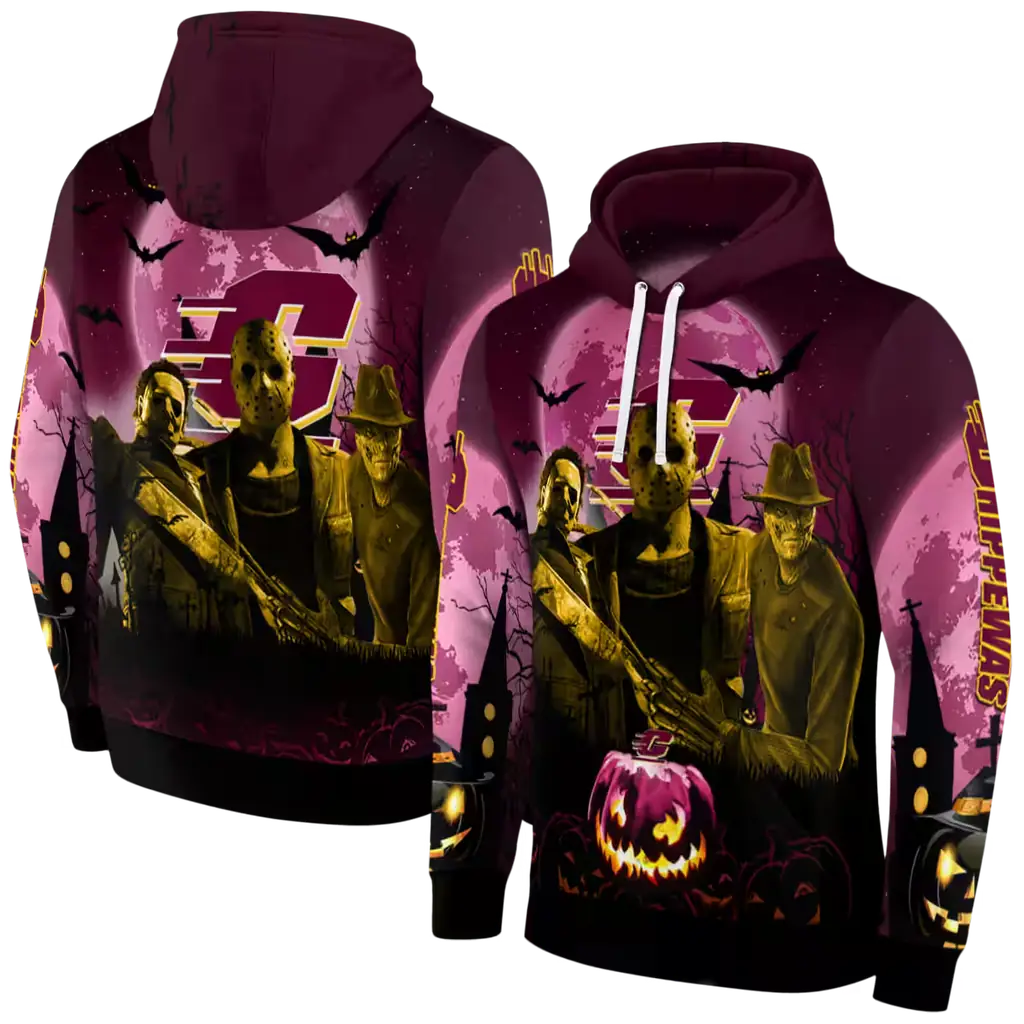 central michigan chippewas halloween vibes maroon black hoodie fashion forward central michigan chippewas halloween vibes maroon black hoodie fashion forward