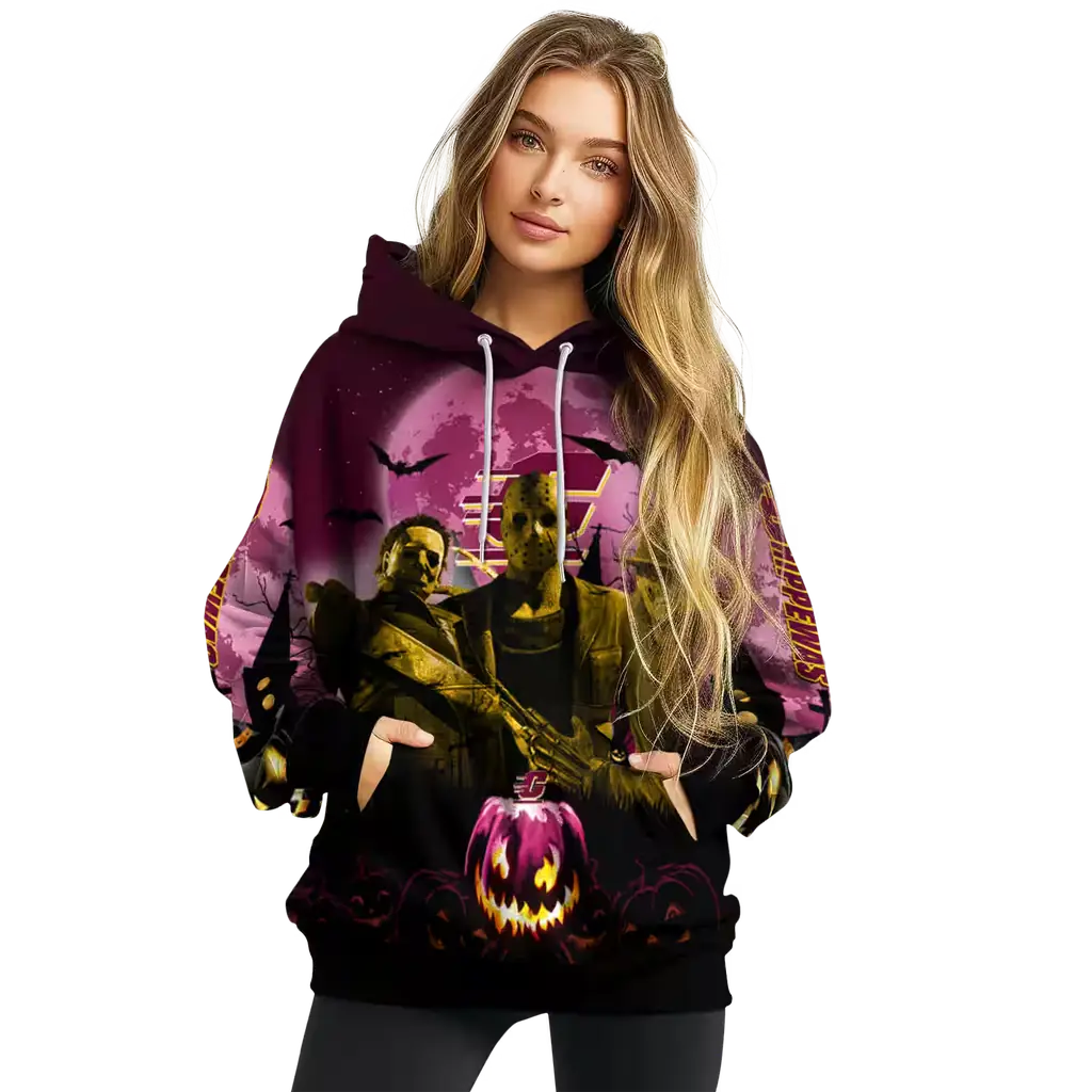 central michigan chippewas halloween vibes maroon black hoodie high quality central michigan chippewas halloween vibes maroon black hoodie high quality