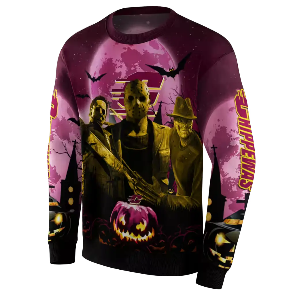 central michigan chippewas halloween vibes maroon black hoodie new arrival central michigan chippewas halloween vibes maroon black hoodie new arrival