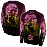 central michigan chippewas halloween vibes maroon black hoodie best selling