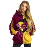 central michigan chippewas heartbeat graphic maroon hoodie best selling