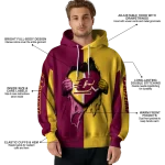 central michigan chippewas heartbeat graphic maroon hoodie best selling