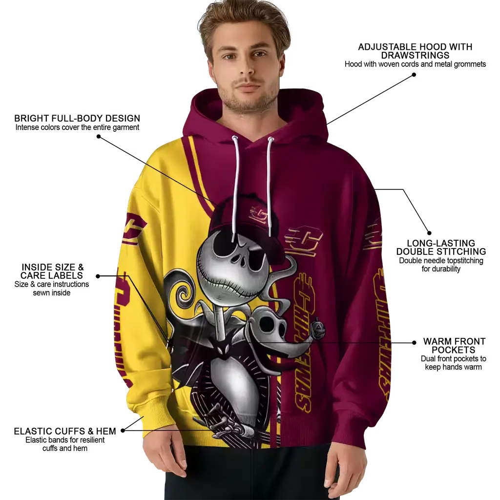 central michigan chippewas jack skellington maroon hoodie latest model central michigan chippewas jack skellington maroon hoodie latest model
