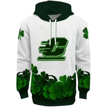 central michigan chippewas lucky motif white green hoodie best selling