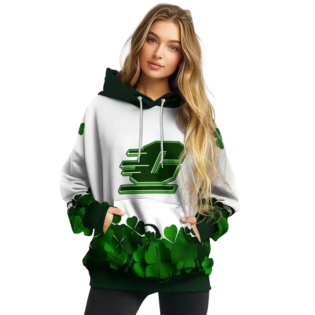 central michigan chippewas lucky motif white green hoodie high quality central michigan chippewas lucky motif white green hoodie high quality