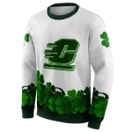 central michigan chippewas lucky motif white green hoodie best selling