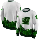 central michigan chippewas lucky motif white green hoodie best selling